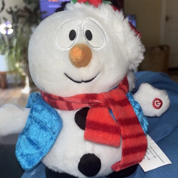 GIMMY TRIM A HOME WINTER WOBBLER SNOWMAN SINGS DECK THE HALLS TESTED RARE - Picture 14 of 14